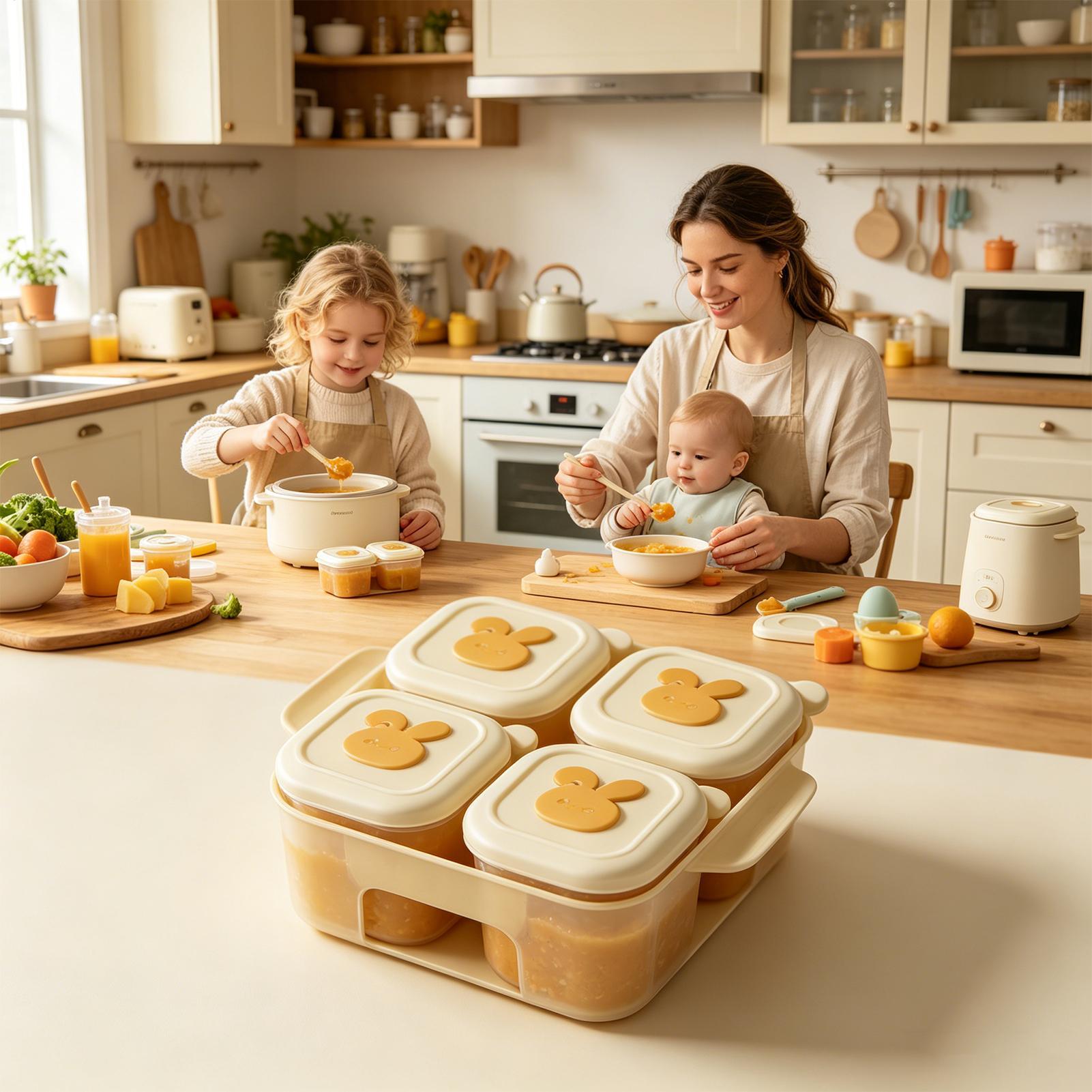 Baby Food Freezer Tray - Baki Freezer Makanan Dengan Tutup, Wadah