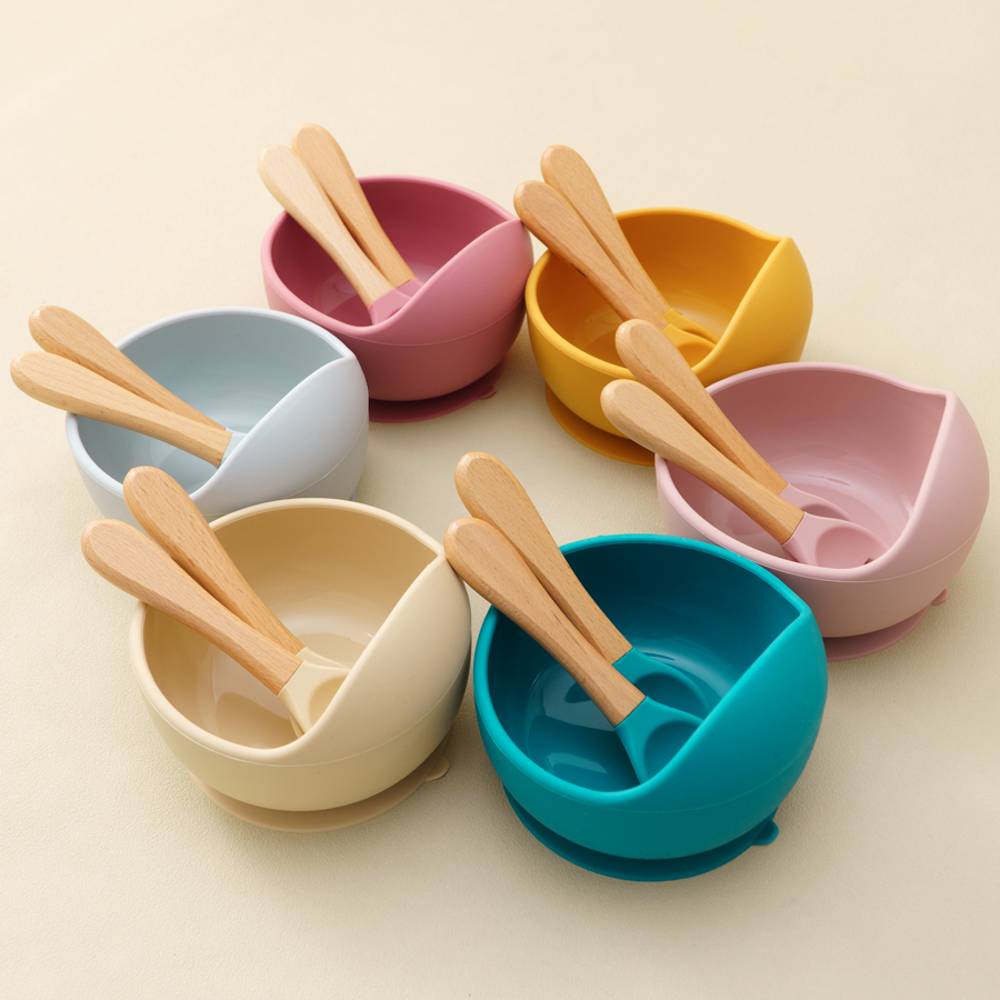 Baby Food Lunch - Mamaplan Set peralatan makan silikon bayi,