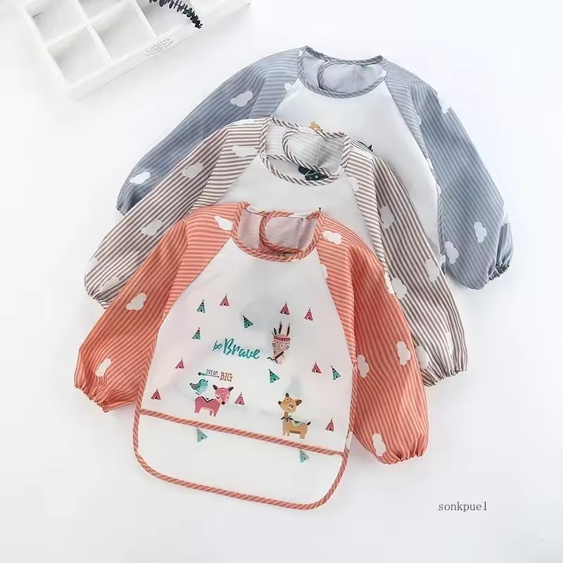 Bib Long Sleeve - 1-5 Buah For1-3Year Syal Lengan Panjang
