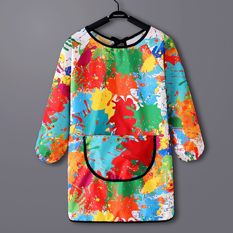 Baju Seni Anti Air untuk Balit - Bib Long Sleeve ulasan dan harga