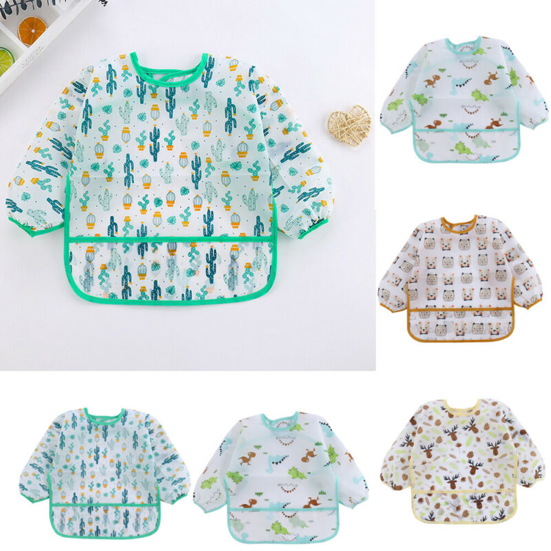 1 Buah Celemek Bayi Lucu Tahan - Bib Long Sleeve ulasan dan harga