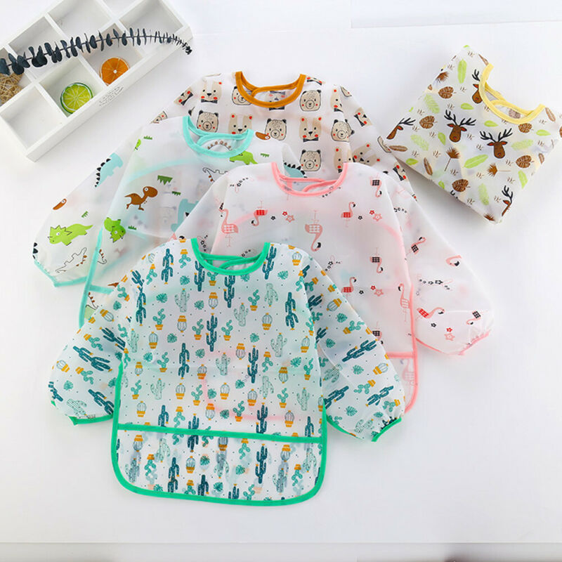 1 Buah Celemek Bayi Lucu Tahan - Bib Long Sleeve ulasan dan harga
