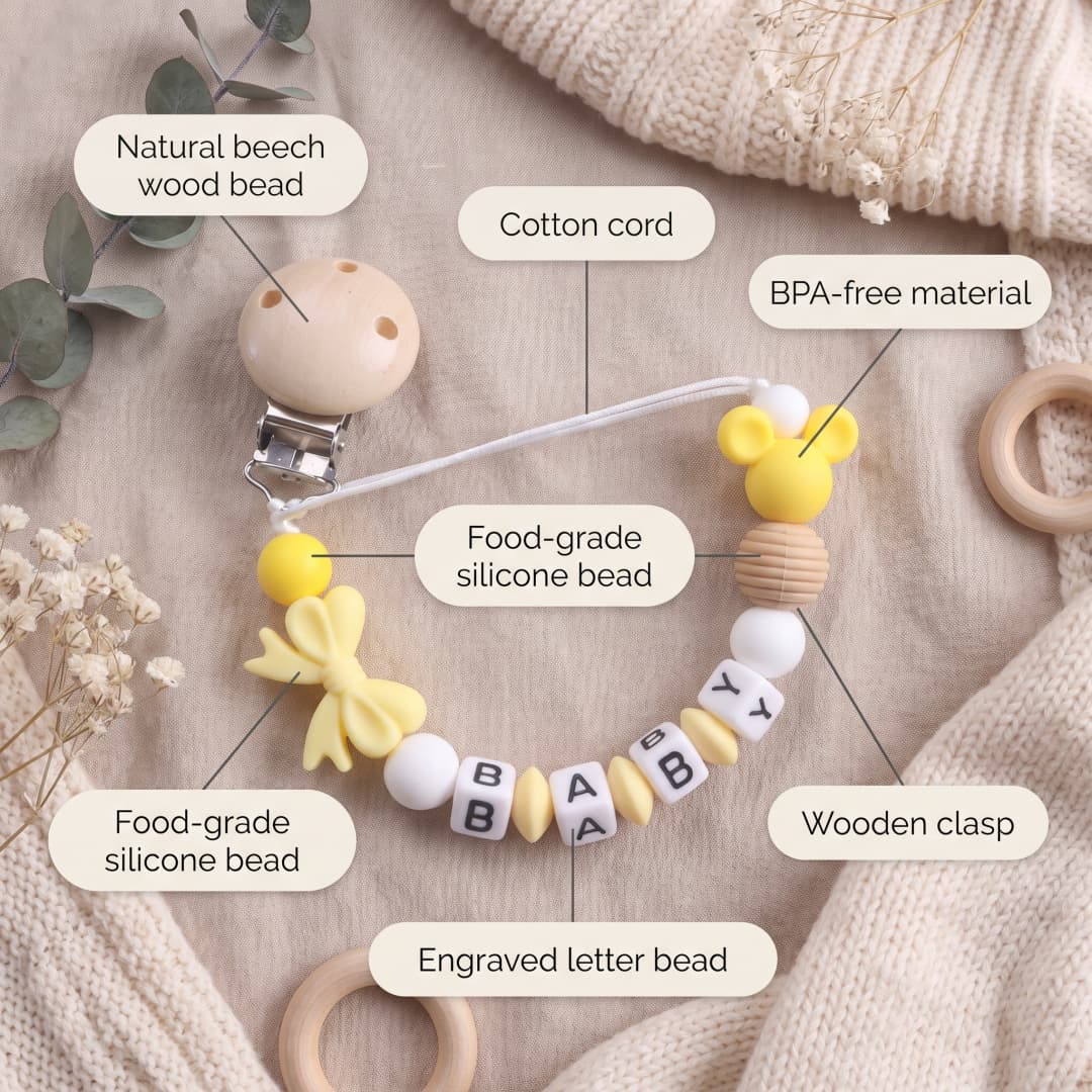 Penyangga Teether Bayi Silikon - Baby Food Yellow ulasan dan harga