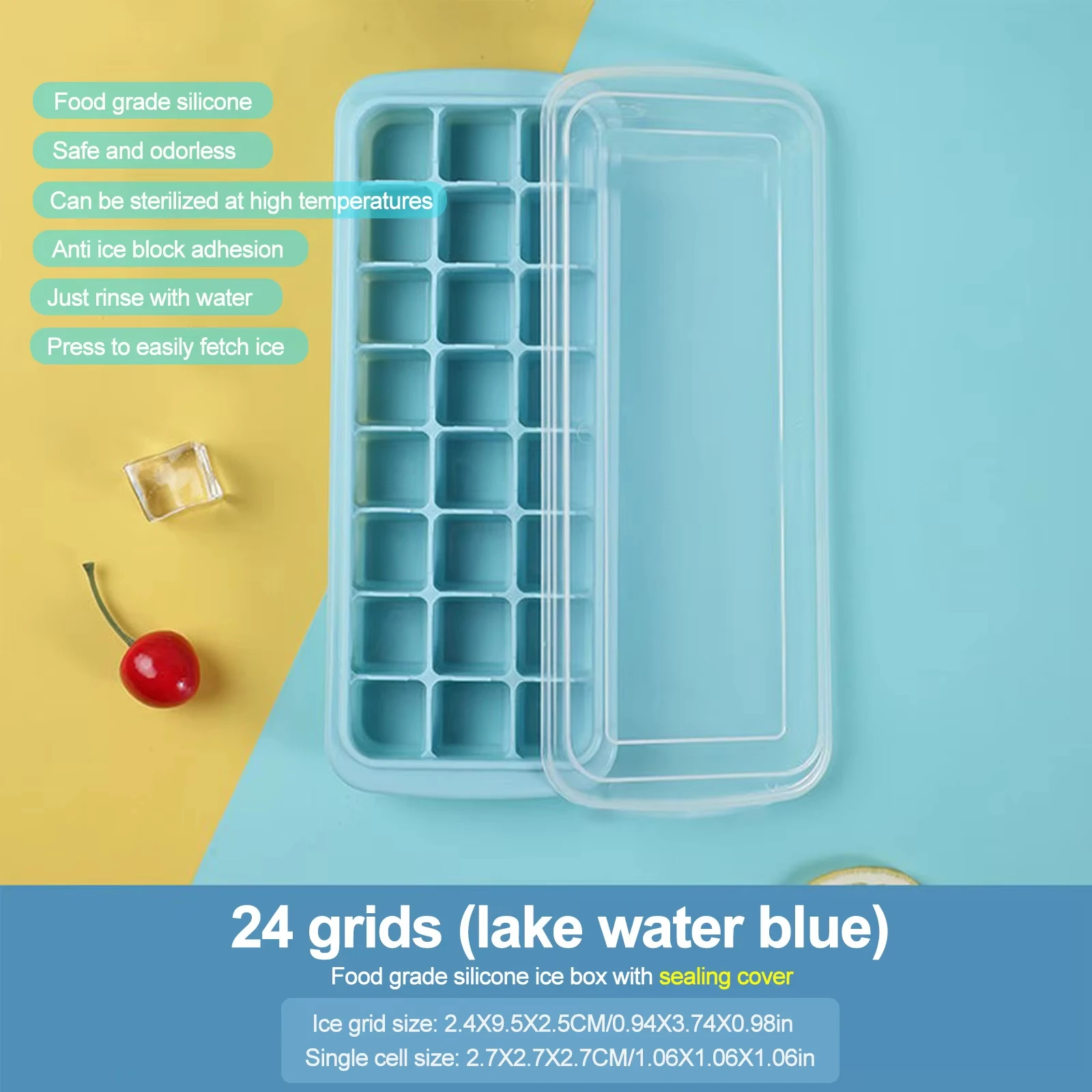 Cetakan Es Batu Silikon dengan - Baby Food Freezer Tray ulasan dan harga
