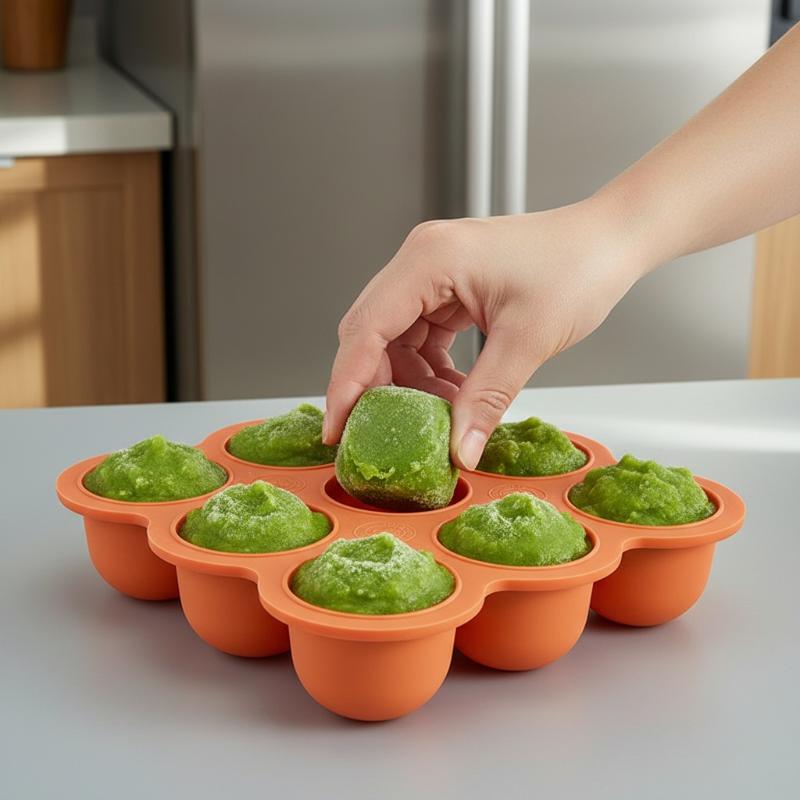 Wadah Silikon Makanan Bayi 9 G - Baby Food Freezer Tray ulasan dan harga