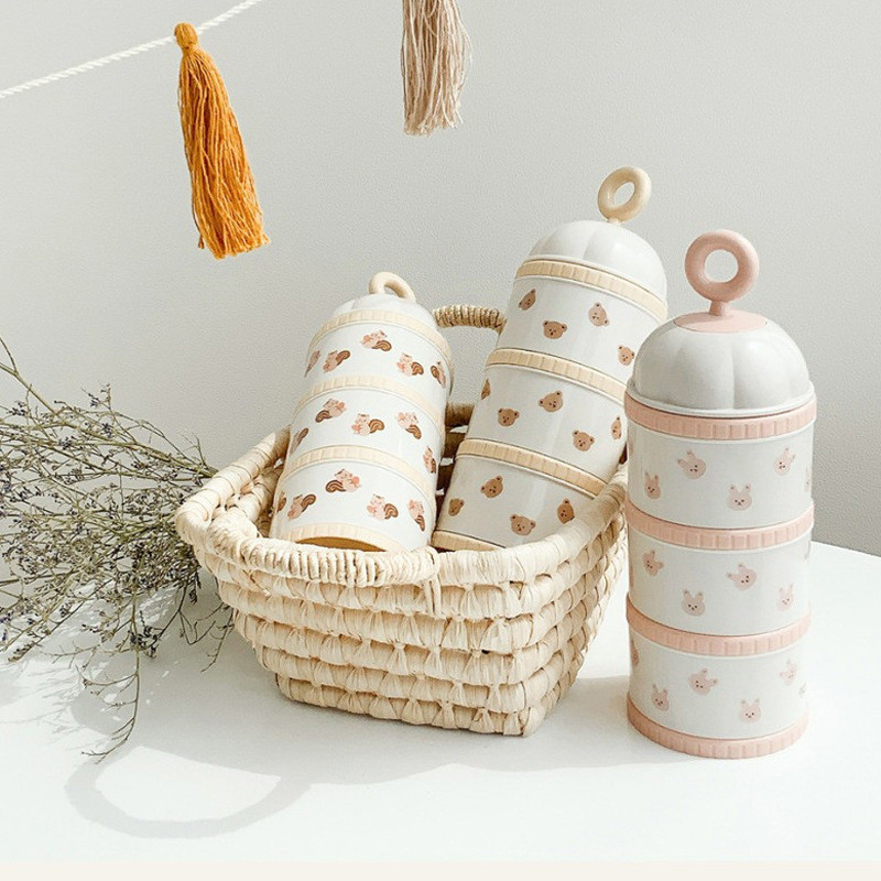 Kotak wadah susu beruang lucu, - Baby Food Lunch ulasan dan harga