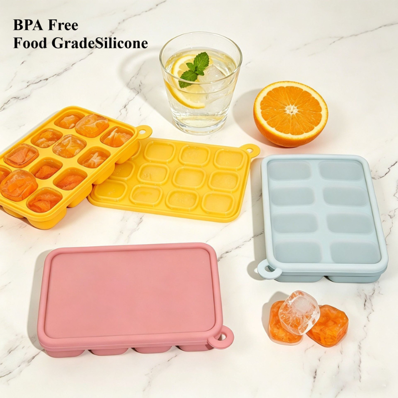 Cetakan Es Batu Silikon Platin - Baby Food Freezer Tray ulasan dan harga