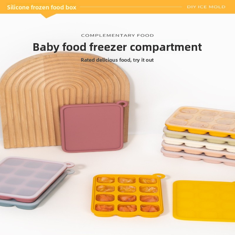 Cetakan Es Batu Silikon Platin - Baby Food Freezer Tray ulasan dan harga