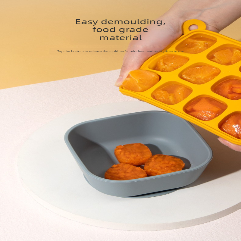Cetakan Es Batu Silikon Platin - Baby Food Freezer Tray ulasan dan harga