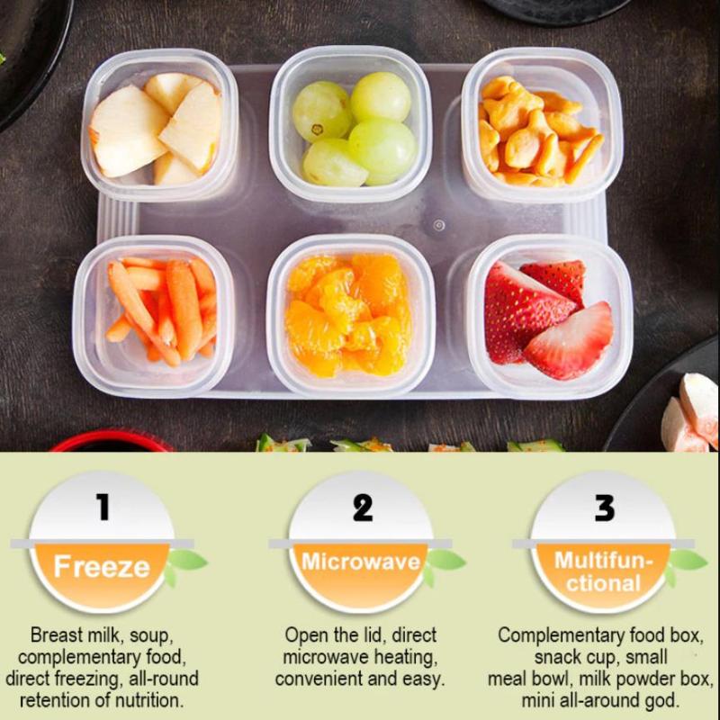 4/6pcs Wadah Penyimpanan Makan - Baby Food Freezer Tray ulasan dan harga