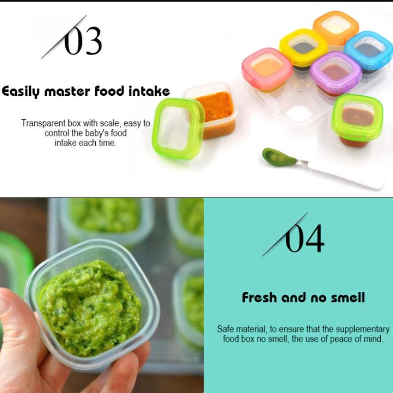 4/6pcs Wadah Penyimpanan Makan - Baby Food Freezer Tray ulasan dan harga