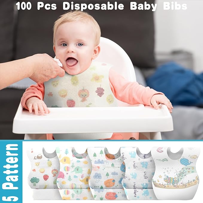100 buah celemek bayi sekali p - Feeding Baby Food ulasan dan harga