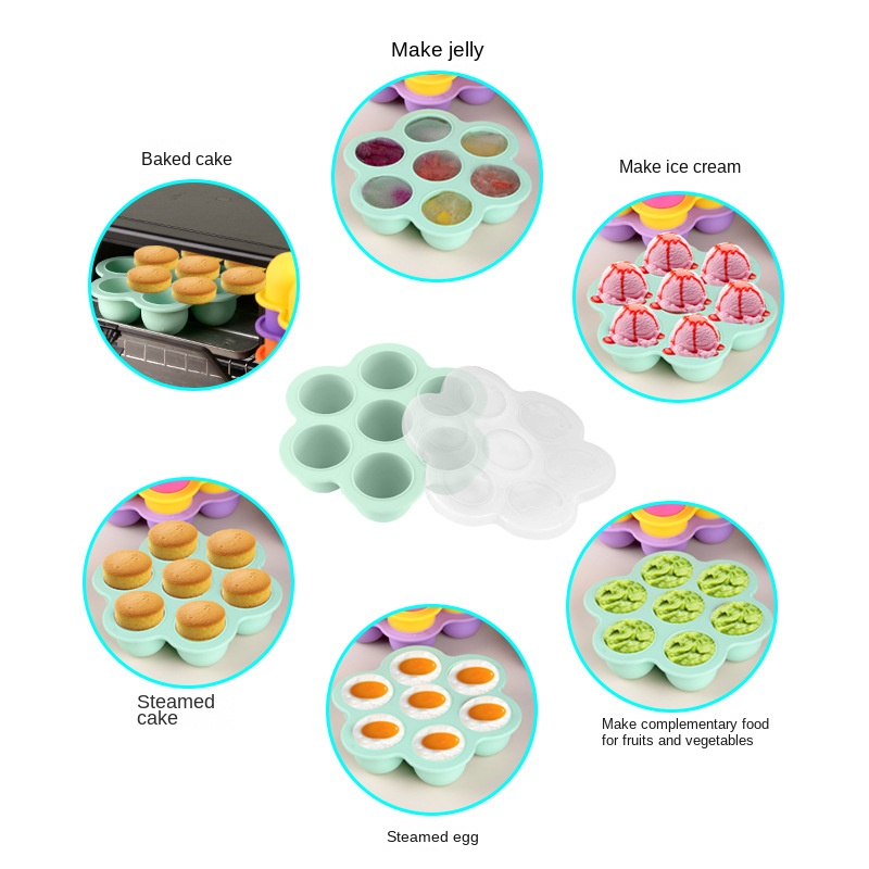 Cetakan Silikon 7 Lubang untuk - Baby Food Freezer Tray ulasan dan harga