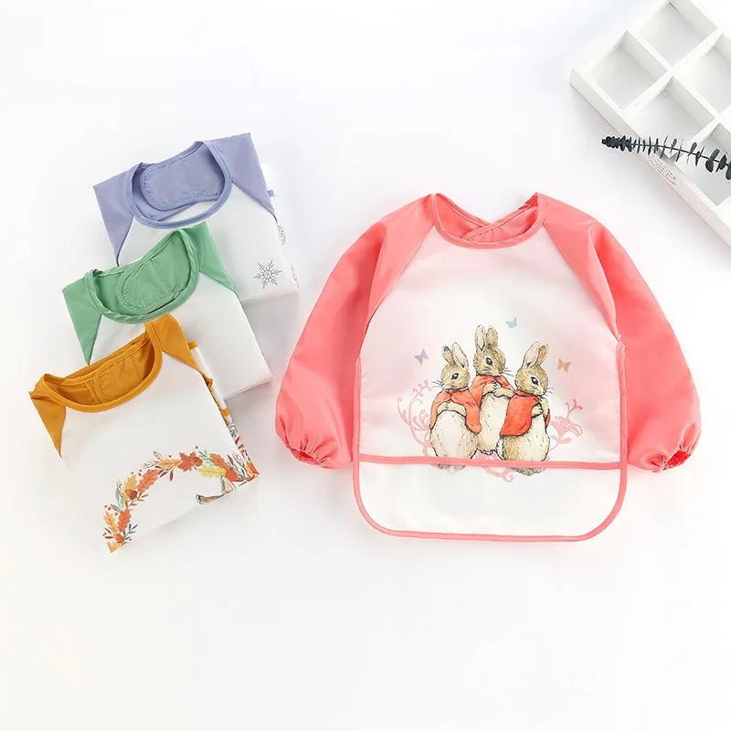 Celemek Bayi Anti Air Lembut,  - Bib Long Sleeve ulasan dan harga