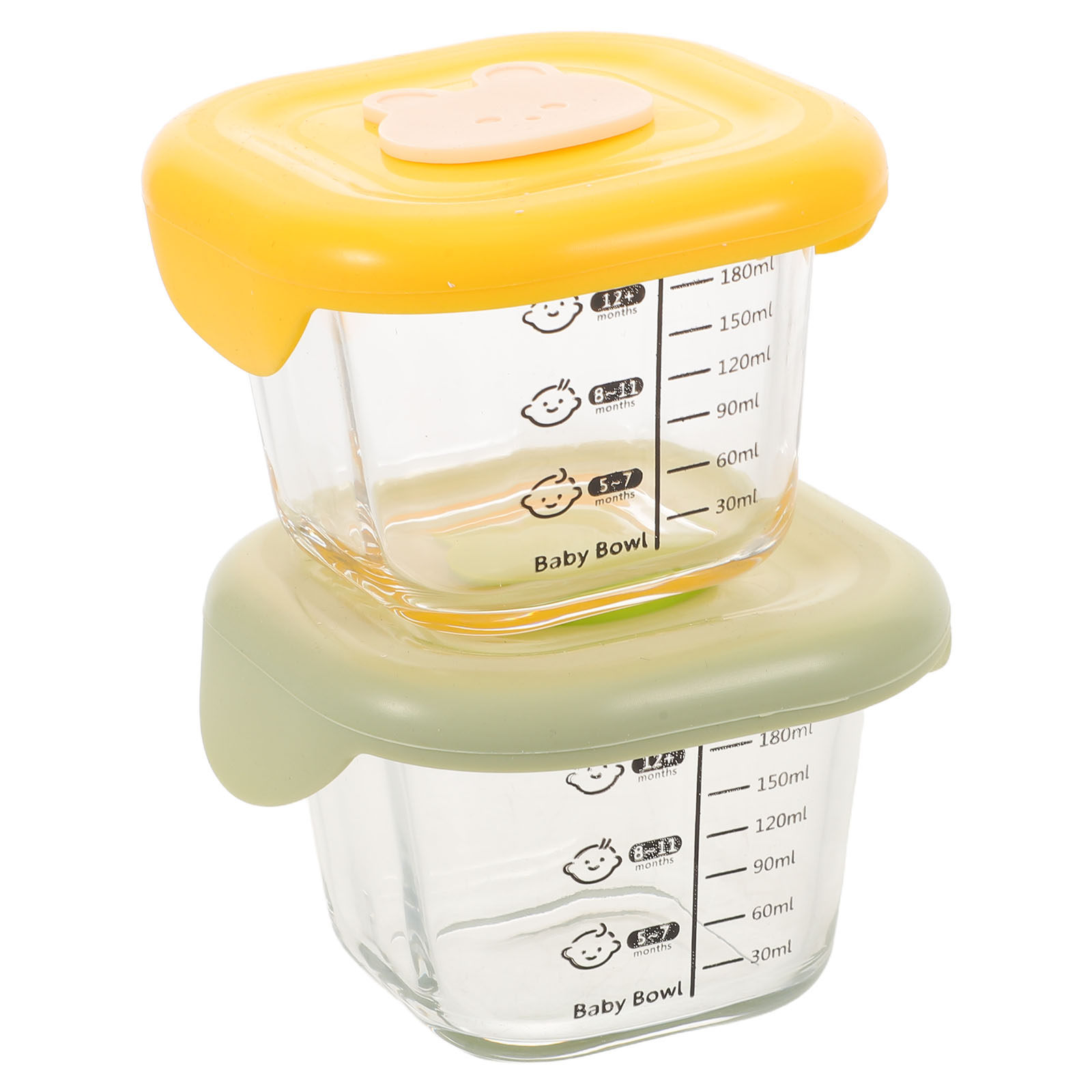 2 Buah Kotak Penyimpanan Makan - Baby Food Yellow ulasan dan harga