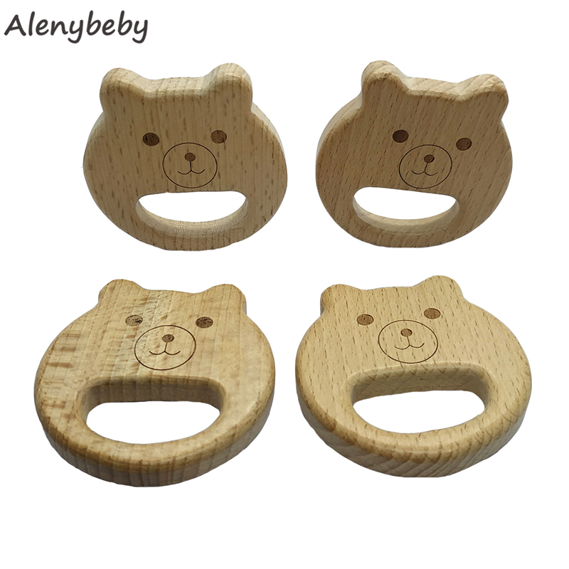 Kayu Alami Teether Bentuk Beru - Baby Food Organic ulasan dan harga