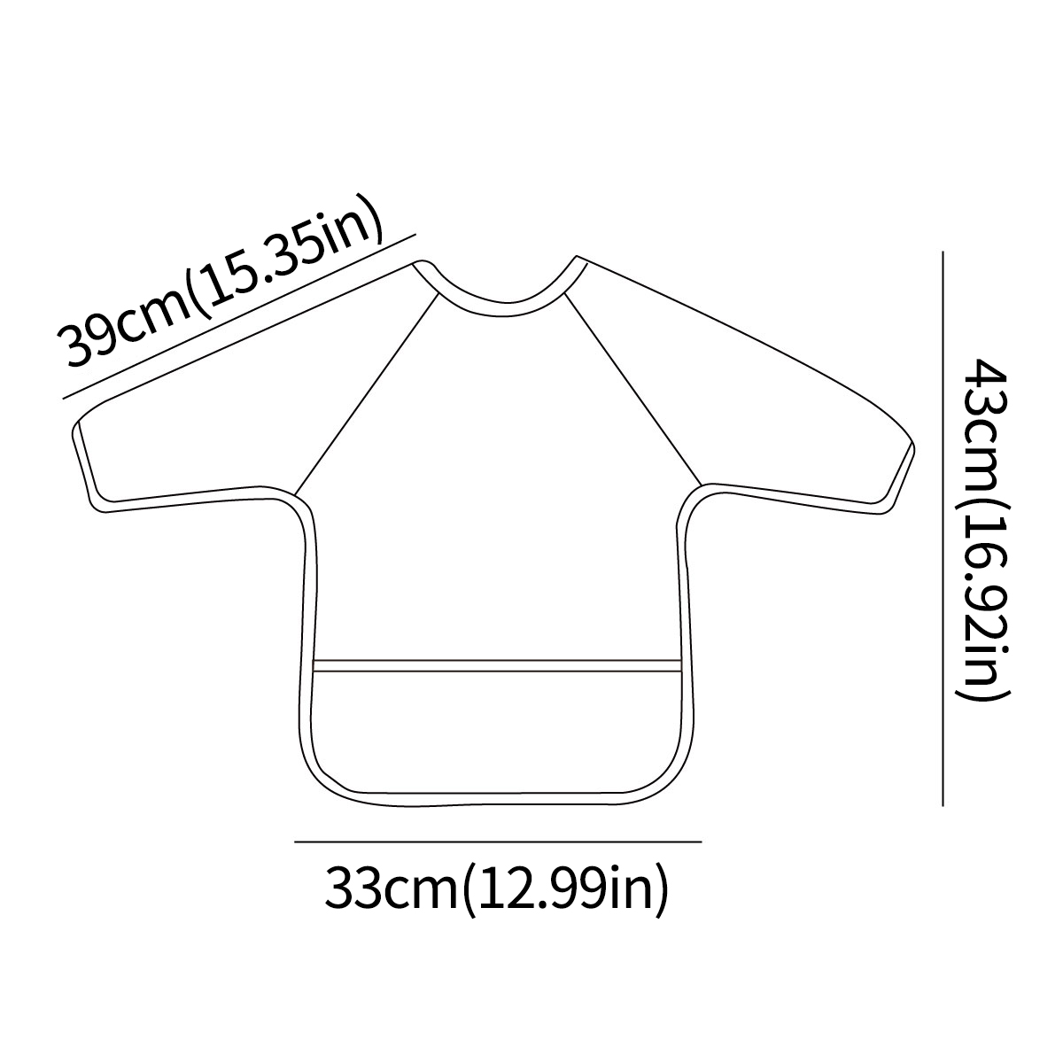 1 Buah Celemek Makan Bayi Taha - Bib Long Sleeve ulasan dan harga