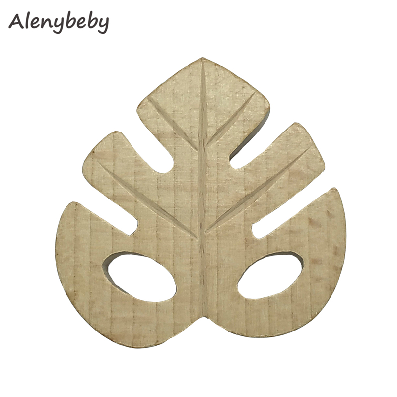 Kayu Alami Teether Bentuk Daun - Baby Food Organic ulasan dan harga