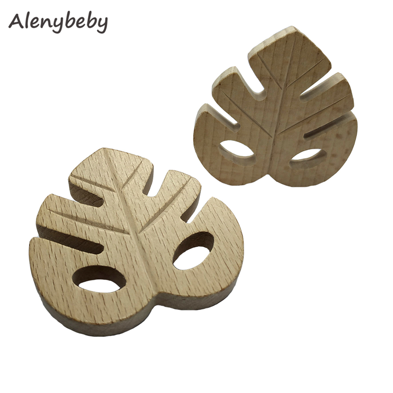 Kayu Alami Teether Bentuk Daun - Baby Food Organic ulasan dan harga